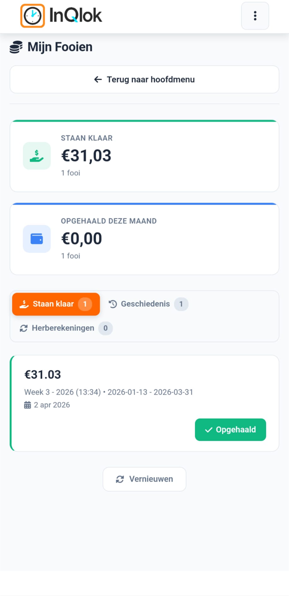 Fooien Overzicht